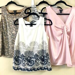 Ann Taylor Sleeveless Blouse Bundle (4) Medium Work Career Wear Office Business
